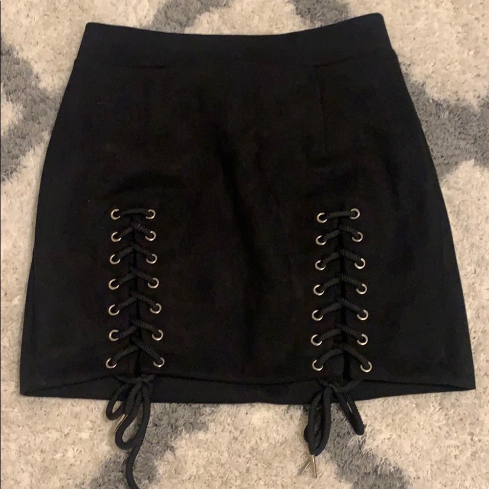 Lace up mini skirt size small